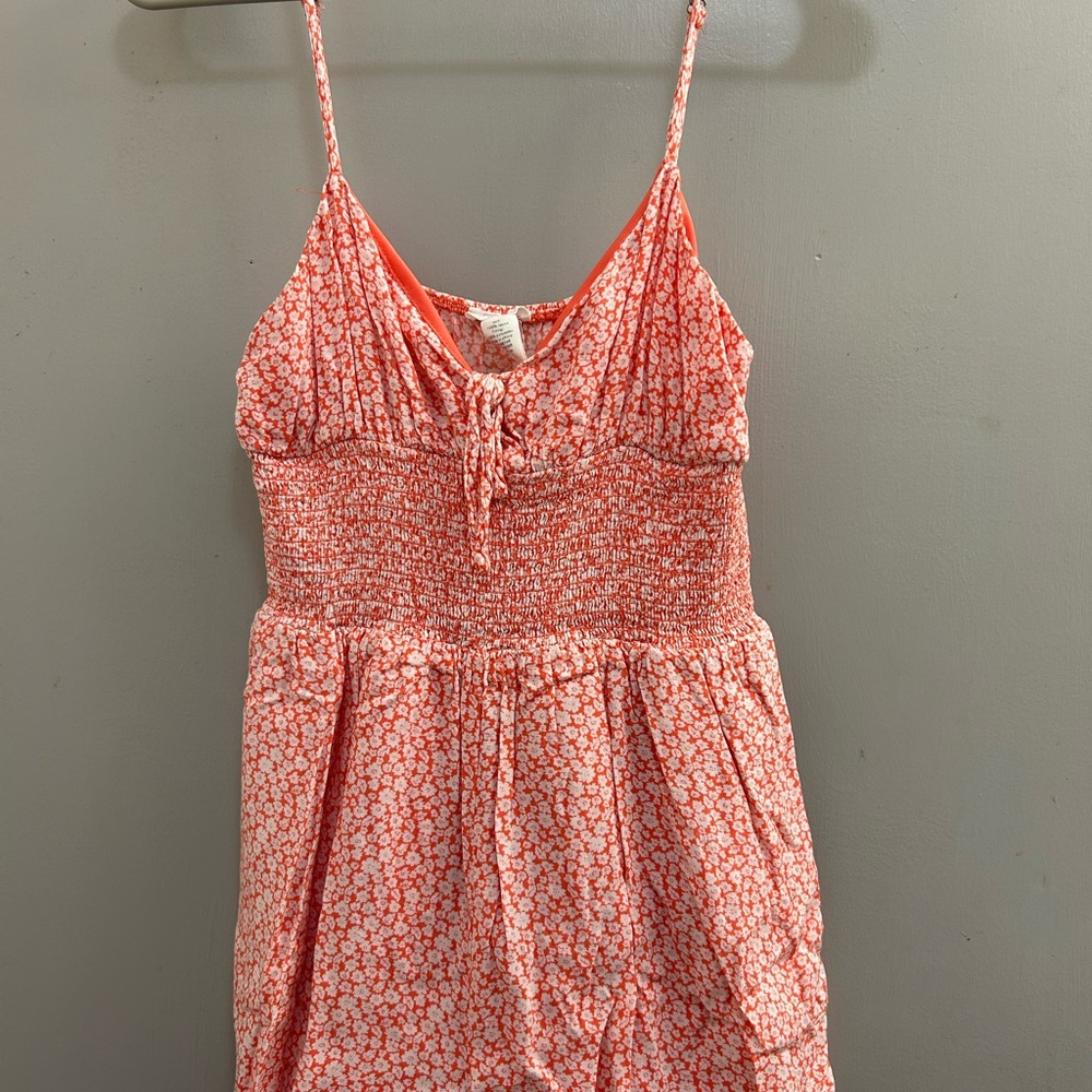 Full Tilt Orange Floral Jumpsuit